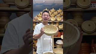 A steamed bun basket made of bamboo Rural peoples life is like this Let traditional handicrafts [upl. by Ausoj]