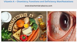 Vitamin A  Chemistry Functions and Deficiency Manifestations  Vitamin A Biochemistry [upl. by Sauers]