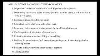 Endodontics L2 amp L3 Endodontic Radiography amp Emergency Treatment [upl. by Alex711]