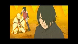 Naruto Shows Nine Tails Form For Shin Uchiha Story of Saradas Family Sarada Meets Sasuke EngDub [upl. by Friede]