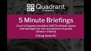 Court of Appeal considers GAFTA default clause and damages for nonacceptance of goods [upl. by Kaczer350]