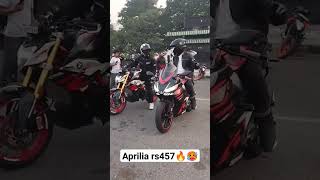 Aprilia rs457🥵🔥😱aprilia shortsfeed shorts trending apriliars457 duke tvsraider mt15 raider [upl. by Castillo]