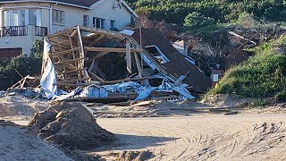 Cleanup operations after severe flood damage at Blue Horizon Bay in South Africa [upl. by Remy]