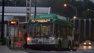 Evening buses at Shirlington Bus Station ART DASH Metrobus [upl. by Kcirtemed]