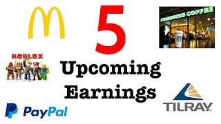 5 UPCOMING Earnings Next Week 💰 [upl. by Nraa]