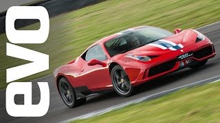 Ferrari 458 Speciale on track at Anglesey  evo REVIEW [upl. by Gerrilee]