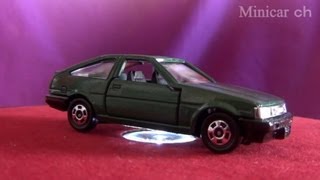 特注 トミカ TOYOTA COROLLA LEVIN AE86 緑 [upl. by Imeaj]