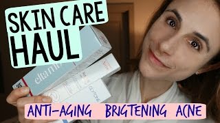 SKIN CARE HAUL antiaging brightening acne 🛍 [upl. by Clercq]