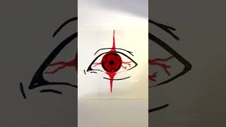 sharingan drawing 🤧 had to join the trend art sharingan anime viralvideo [upl. by Akinnor]