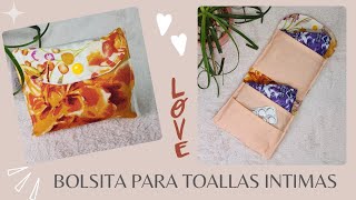 💕 Porta Toallas Intimas de Tela  DIY  Bolsita para toallas femeninas 👝 costurafacil diy [upl. by Yreffoeg]