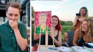 We Did The Couples Painting Challenge [upl. by Nahtaoj]