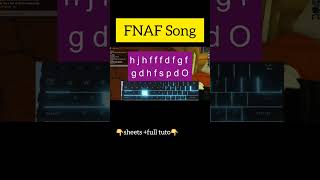 FNAF VERY EASY Roblox Virtual Piano Tutorial [upl. by Ztnarf]