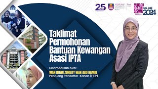 TAKLIMAT PERMOHONAN BANTUAN KEWANGAN ASASI IPTA 2024 [upl. by Percy]