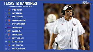 Texas 12 Rankings DCTF FBS Coaches Power Poll [upl. by Noguchi428]