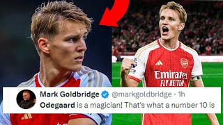 FOOTBALL WORLD REACT TO MARTIN ODEGAARD VS CHELSEA  ARSENAL VS CHELSEA 50 REACTIONS [upl. by Yruam867]