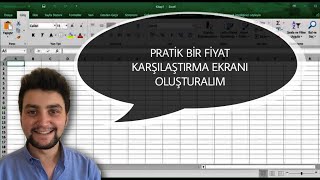 EXCELDE SATIN ALMACILAR İÇİN PRATİK FİYAT KARŞILAŞTIRMA EKRANI OLUŞTURALIM 53 [upl. by Novart]