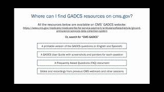 Walkthrough of the Medicare Ground Ambulance Data Collection System GADCS [upl. by Oletha]