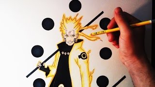 Cómo dibujar a Naruto en Modo Sabio de los 6 caminos  How to Draw Naruto Six Paths  ArteMaster [upl. by Naawaj]