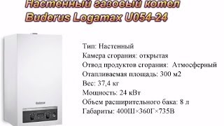 Настенный газовый котел Buderus Logamax U05424 [upl. by Fillbert293]