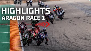 WorldSBK Race 1 Highlights  2022 Aragon Round [upl. by Agripina]