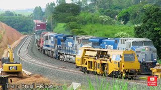 🇧🇷TRENS InterModal da BRADO logística passando pelo NOVO Pátio de TATU em Limeira SP [upl. by Evangelia]