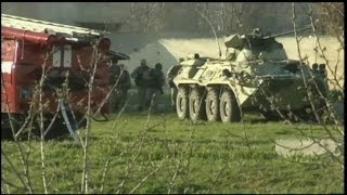 Russians Storm Crimean Base [upl. by Eilema603]