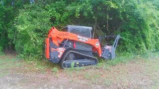 Forestry mulching a MILE of underbrush along fields AND we got some battle damage [upl. by Darcy475]