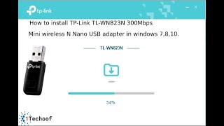 How to install TPLink TLWN823N 300Mbps Mini wireless N Nano USB adapter in windows 7810 [upl. by Horwath852]