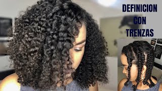 Definición Con Trenzas Rizos 3B 3C  ¨Braid Out¨ [upl. by Melissa]