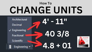 How to CHANGE UNITS  AUTOCAD [upl. by Schwab839]