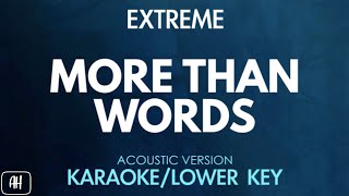 Extreme  More Than Words KaraokeLower Key [upl. by Avery]