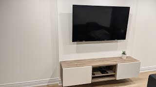 IKEA TV wall unit by Besta  Complete Installation of TV wall mount Easy Safety Issue resolved DIY [upl. by Aloel]