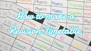 HOW TO MAKE A REVISION TIMETABLE Floral Sophia [upl. by Pass885]