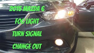 2015 Mazda 6 Fog Light Turn Signal Change Out [upl. by Anitsyrhk]