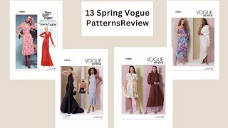 13 Spring Vogue Patterns  A Sewists Review [upl. by Mihalco]