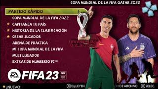 FIFA PPSSPP Edición Mundial Qatar 2022  kits faces logros estadios HD [upl. by Caroline]