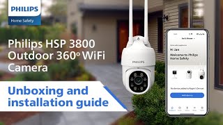 The Best Home Camera  Philips HSP 3800 Outdoor 360 Wifi Camera Unboxing amp Installation [upl. by Cece]