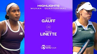 Coco Gauff vs Magda Linette  2024 Wuhan Quarterfinals WTA Match Highlights [upl. by Yerag192]