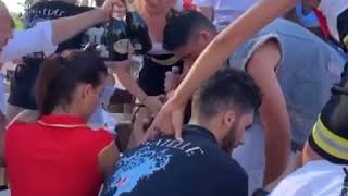 Bagatelle Beach in St Tropez champagne celebration [upl. by Karp]