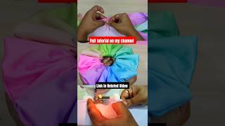 How to SEW XXL Scrunchie using MINI PORTABLE SEWING MACHINE diy shorts viralvideo [upl. by Scrivens]