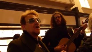 Bono Hozier KodalineGrafton street Christmas Eve 2015 [upl. by Nyrac485]