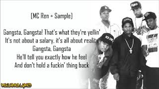 NWA  Gangsta Gangsta Lyrics [upl. by Seena]