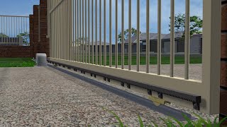 Install sliding driveway gates that run on a track [upl. by Glanti929]