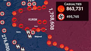 Battle of Kursk World War II on the map [upl. by Liagabba]