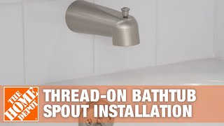 How to Fix a Leaky Bathtub Faucet  The Home Depot [upl. by Attinahs]