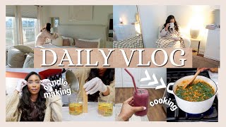 DAY IN THE LIFE  MAKING CANDLES AND COOKING HEALTHY RECIPES  LoveLexyNicole [upl. by Fletch900]