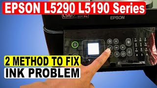 EPSON L5290  L5190 BLACK INK NOT PRINTING  COLOR PROBLEM  L5290 PRINTHEAD CLEANING [upl. by Grissom]