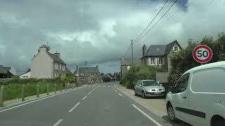 Driving On The D769 Between 29250 Saint Pol de Léon amp 29680 Roscoff Finistère Brittany France [upl. by Hgiellek]