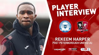 💬 Rekeem Harper post Peterborough United A  Exeter City Football Club [upl. by Shivers]