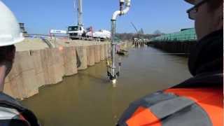 Stort onderwaterbeton fiets  voetgangerstunnel Zwolle Faber Betonpompen [upl. by Dnyletak]